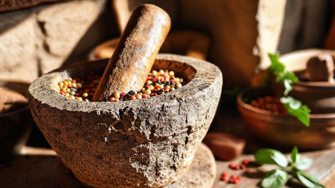 Una cocina rústica prepara un batido