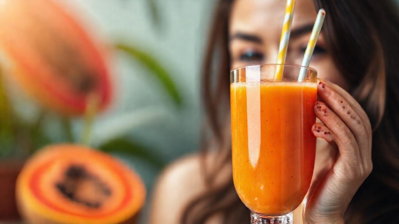 Batido de papaya tropical, vibrante y saludable