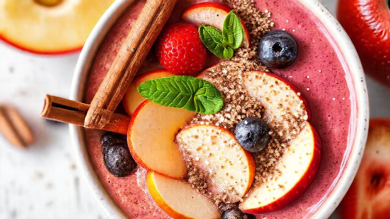 Batido colorido, saludable y fresco