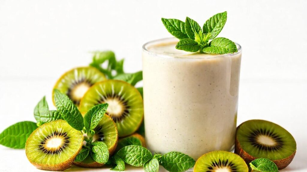 Kiwi fresco y smoothie revitalizante