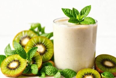 Kiwi fresco y smoothie revitalizante