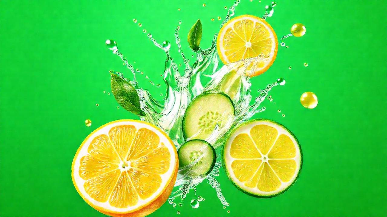Frutas cítricas frescas y saludables brillan