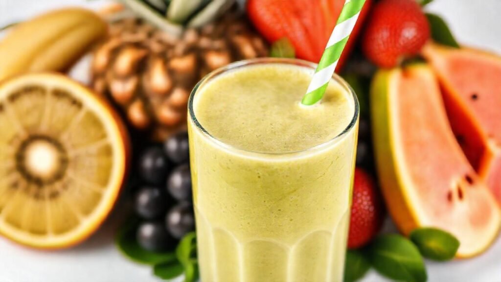 Batido tropical refrescante y colorido