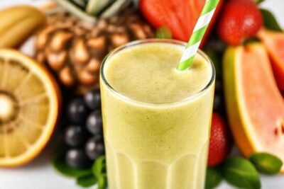 Batido tropical refrescante y colorido