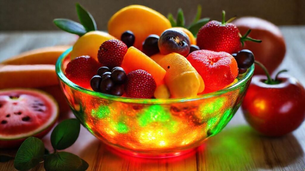 Fruta vibrante revitaliza la piel sana