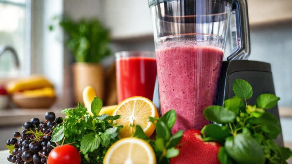 Batido vibrante en cocina moderna
