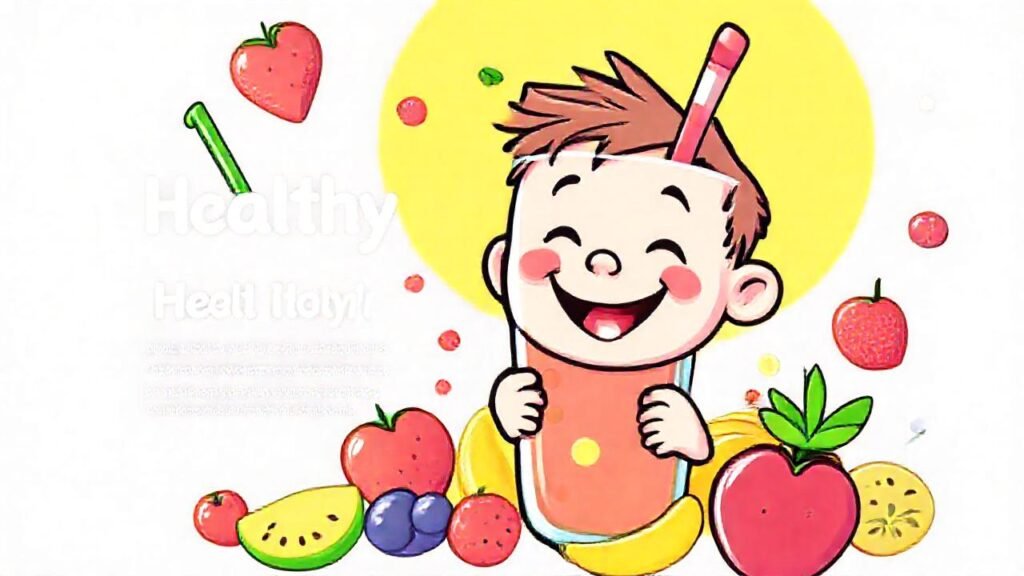 Batido saludable y alegre para niños