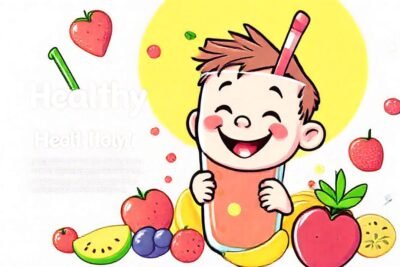 Batido saludable y alegre para niños