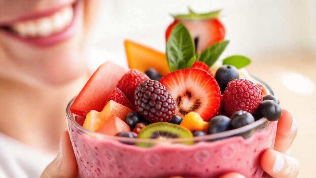 Batido colorido, saludable y apetitoso