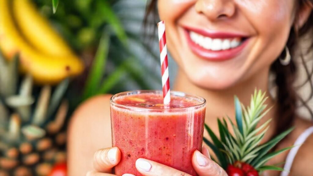 Batido tropical sano
