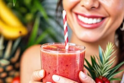 Batido tropical sano