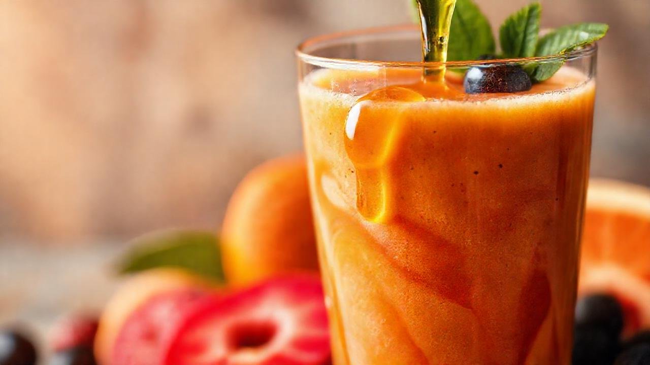 Un batido dorado y saludable atrae