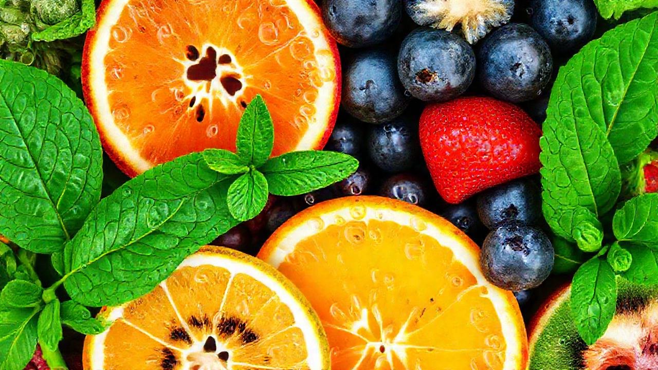 Batido saludable, colores frescos y vibrantes