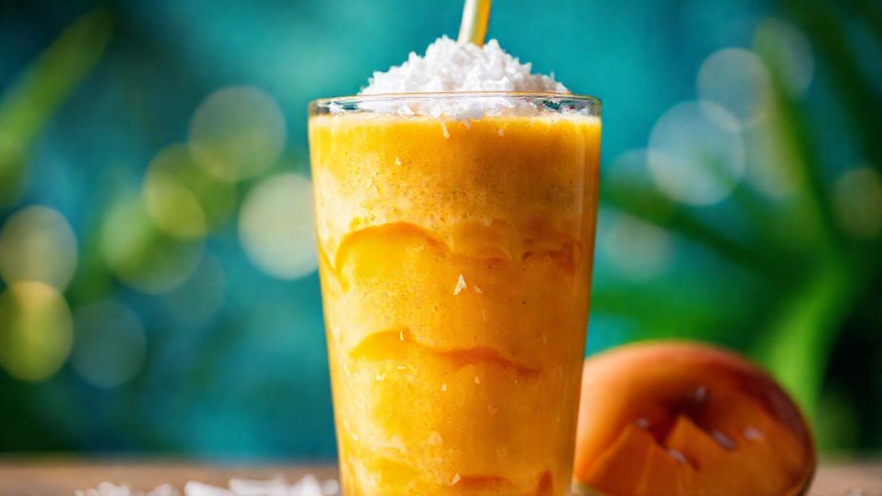 Un batido tropical vegano, vibrante y delicioso