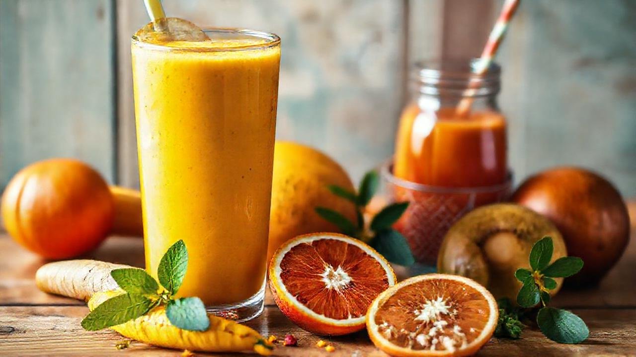 Batido de cúrcuma vibrante y saludable