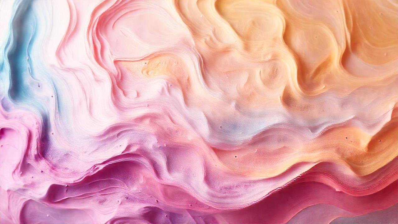Pintura abstracta de colores vibrantes y suaves