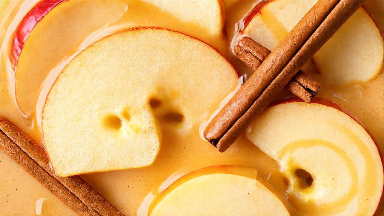 Manzanas con miel, un smoothie cálido