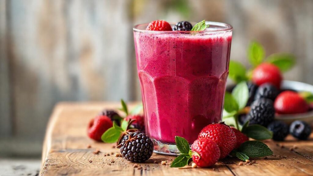Batido de frutos rojos