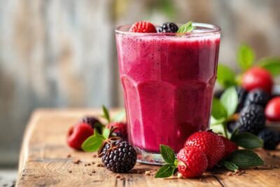 Batido de frutos rojos