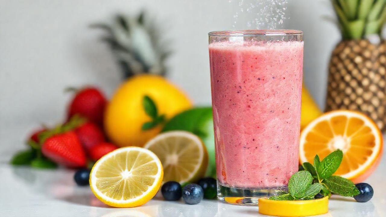 Batido vibrante, saludable e hidratante