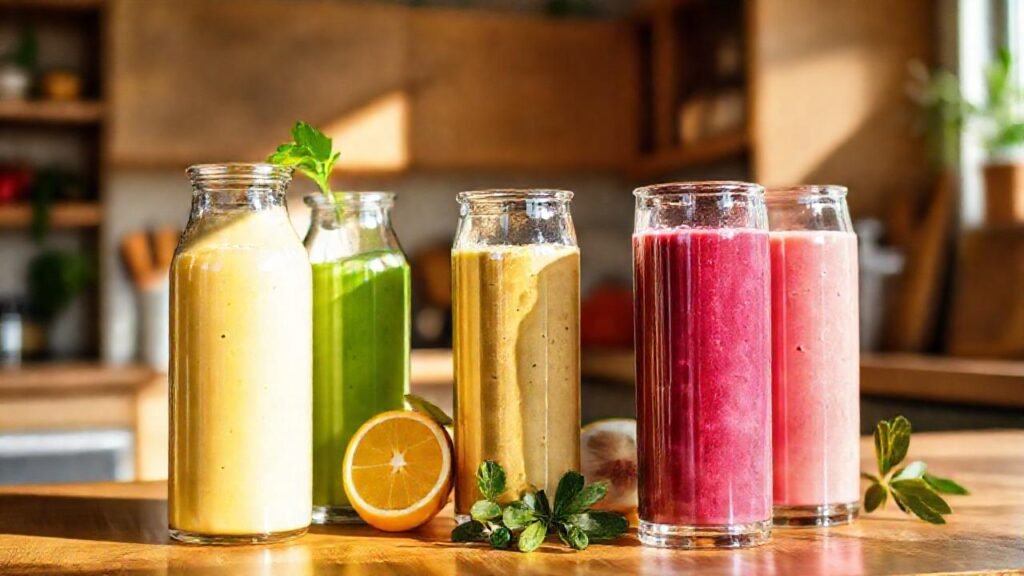 Un smoothie moderno y saludable brilla