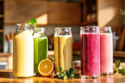 Un smoothie moderno y saludable brilla