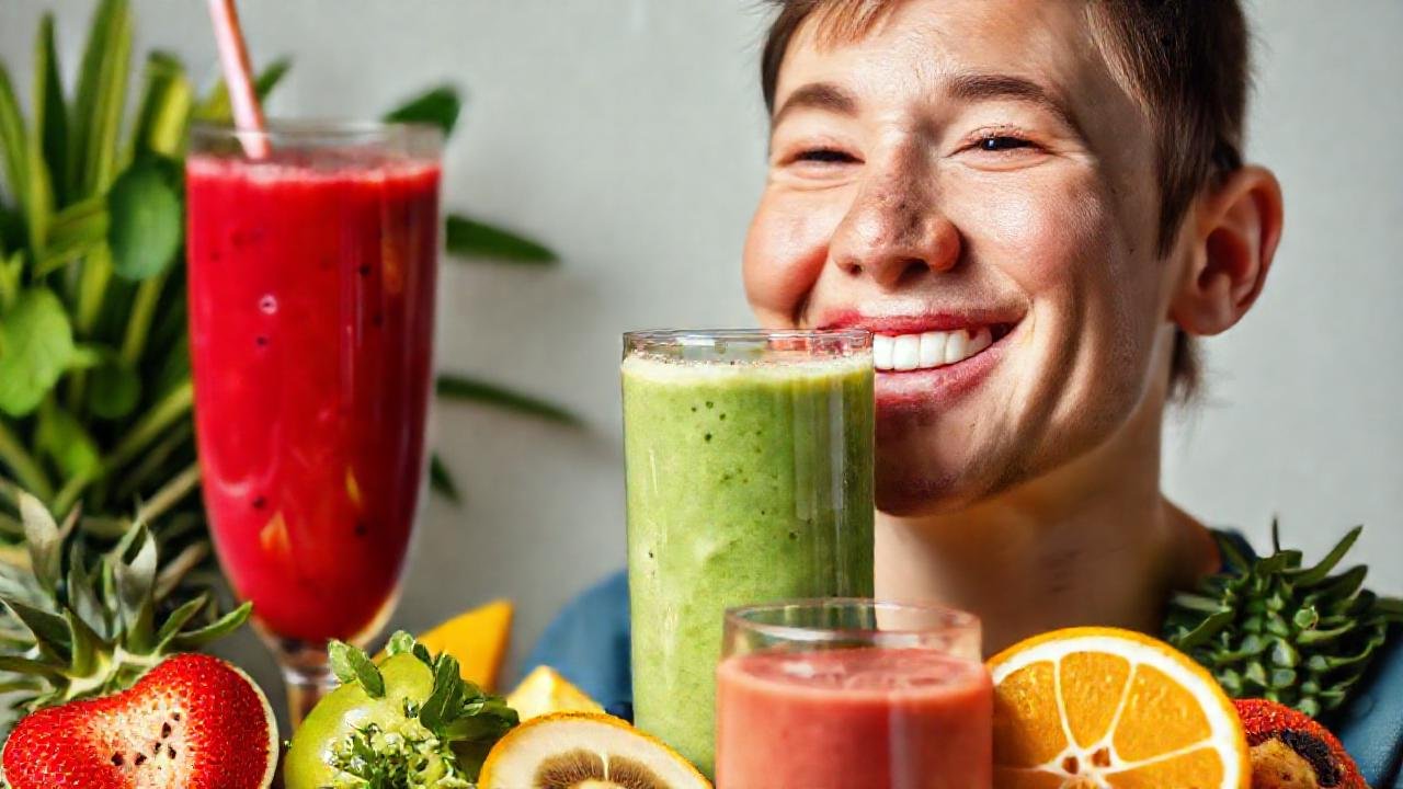 Batidos de frutas vibrantes y saludables