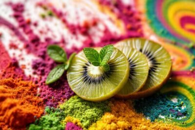 Kiwi vibrante y superalimentos