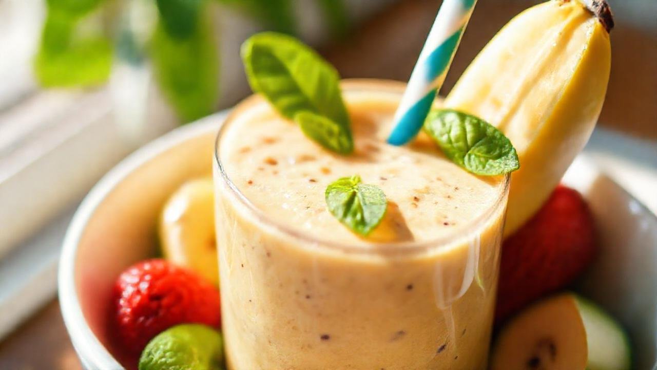 Batido saludable, vibrante y cremoso