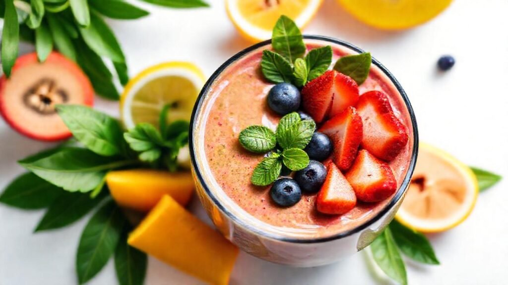 Batido colorido y saludable