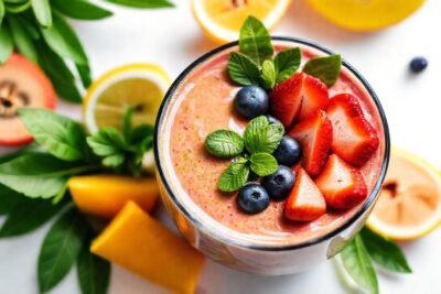 Batido colorido y saludable
