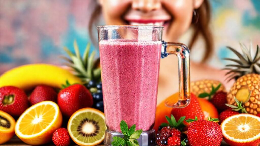 Batido saludable y colorido