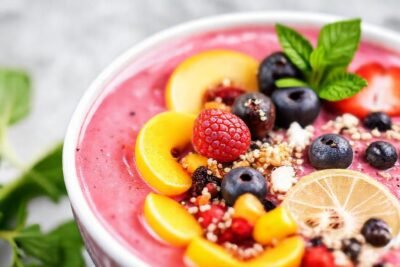 Batido colorido y saludable
