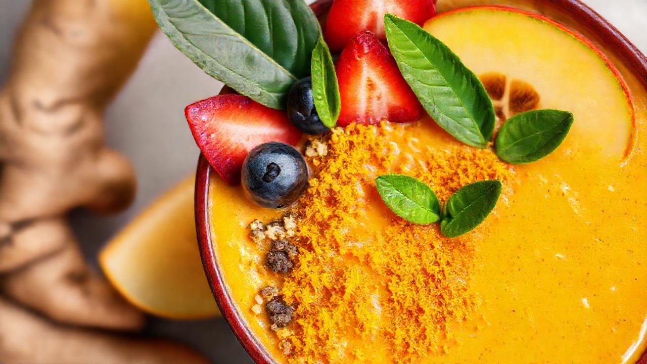 Un batido de frutas vibrante y saludable