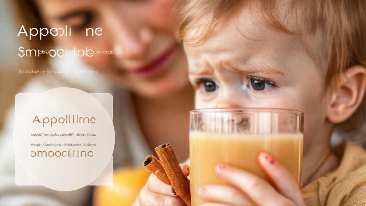 Una madre preocupada ofrece un smoothie saludable