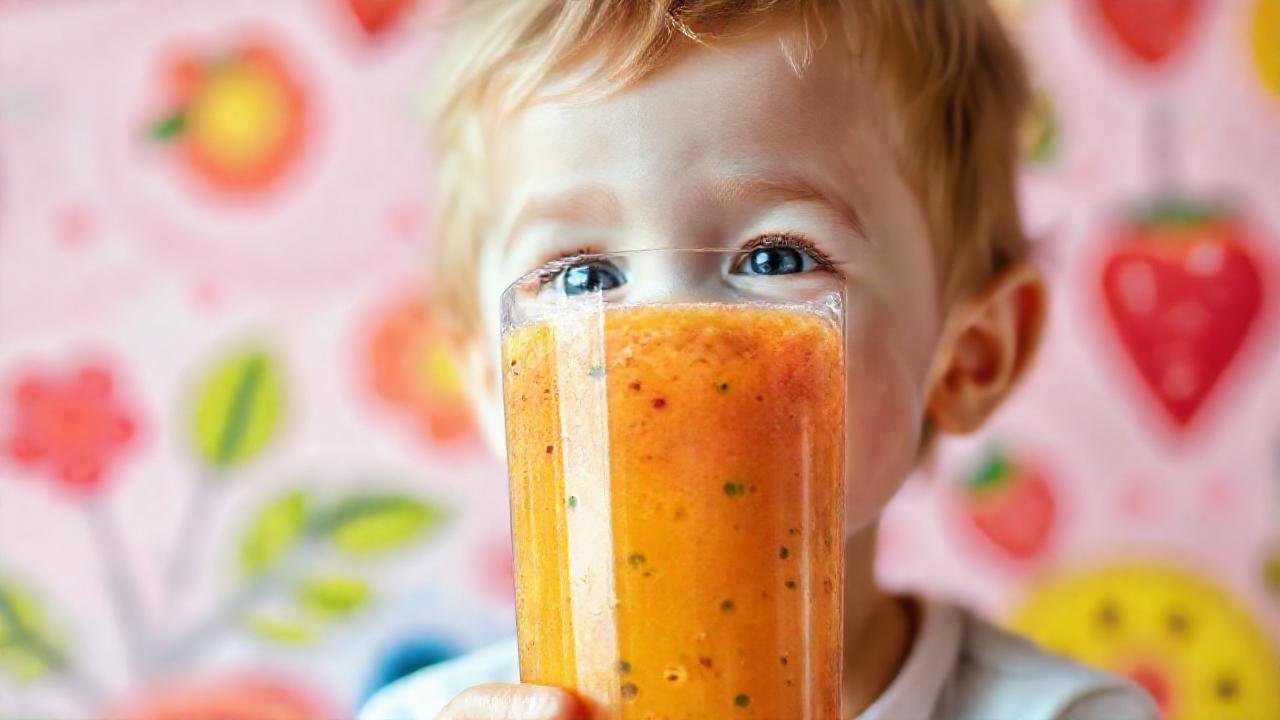 Un batido de frutas alegre mejora la vista