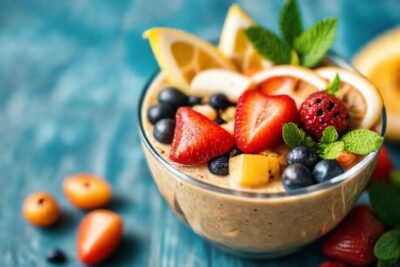 Batido colorido y saludable