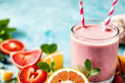 Un batido saludable y apetitoso visualmente